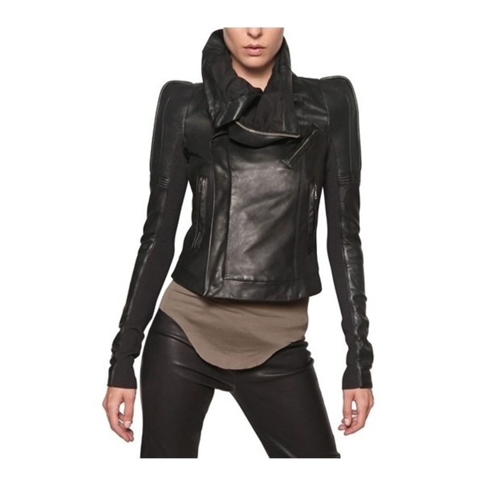 Rick Owens special edition black leather lambskin jacket